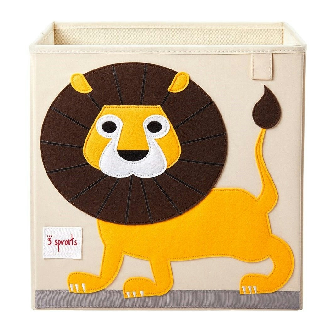 3 SPROUTS Τετράγωνο Κουτί Αποθήκευσης Παιχνιδιών Lion