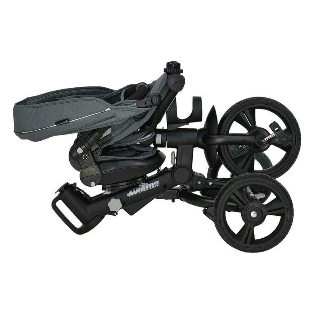BEBE STARS Παιδικό Τρίκυκλο Ποδήλατο 360° Aviator 5in1 Black (12+ μηνών)