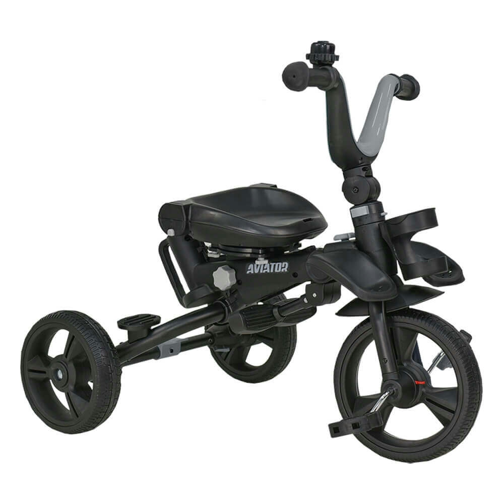BEBE STARS Παιδικό Τρίκυκλο Ποδήλατο 360° Aviator 5in1 Black (12+ μηνών)