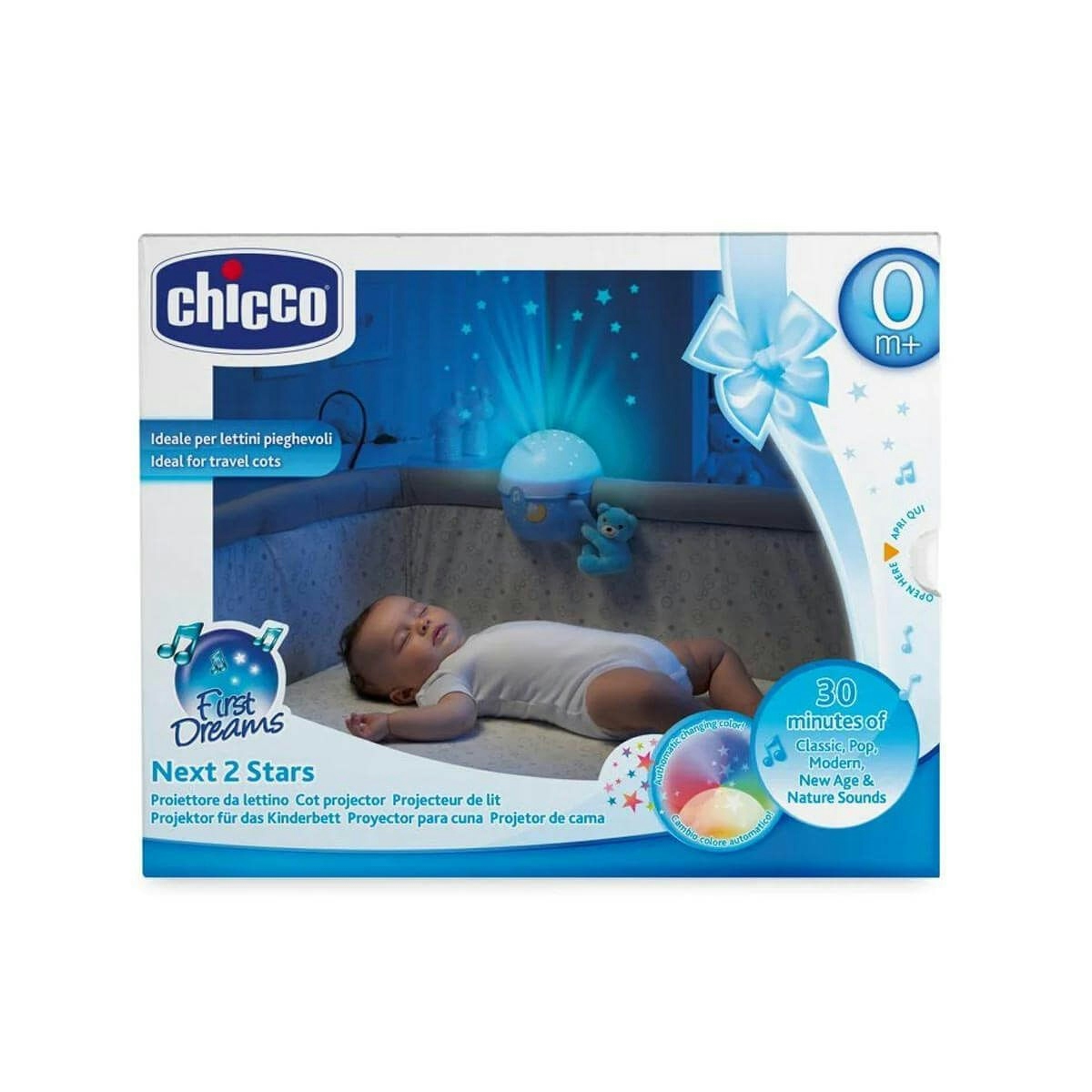 CHICCO Φωτεινός Προβολέας Κούνιας First Dreams Blue