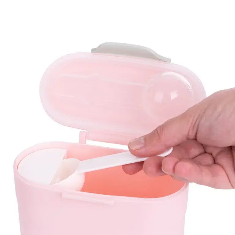 KIKKA BOO Δοχείο Για Σκόνη Γάλακτος Με Κουταλάκι Pink (160gr)